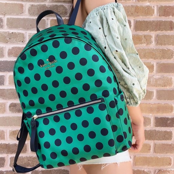 NWT Kate Spade Large Backpack Multicolor Green